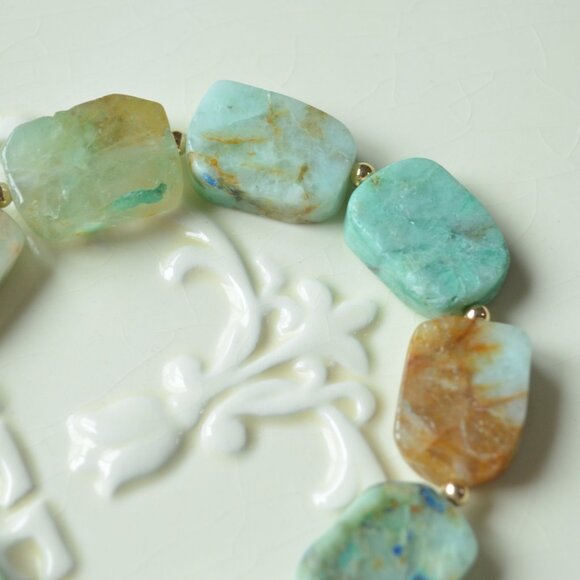 Chunky Chrysoprase Beaded Bracelet - Made in Canada - Picture 4 of 10